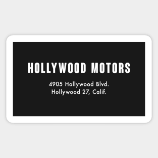 Vintage Hollywood Motors Max Balchowsky 'Old Yeller' Speed Shop emblem - white print Sticker